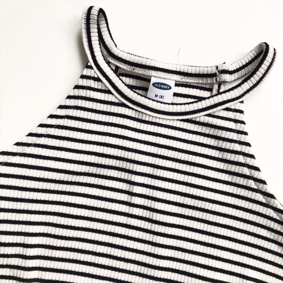 Old Navy NWT ribbed stripe tank top M(8Y) - Picture 2 of 5